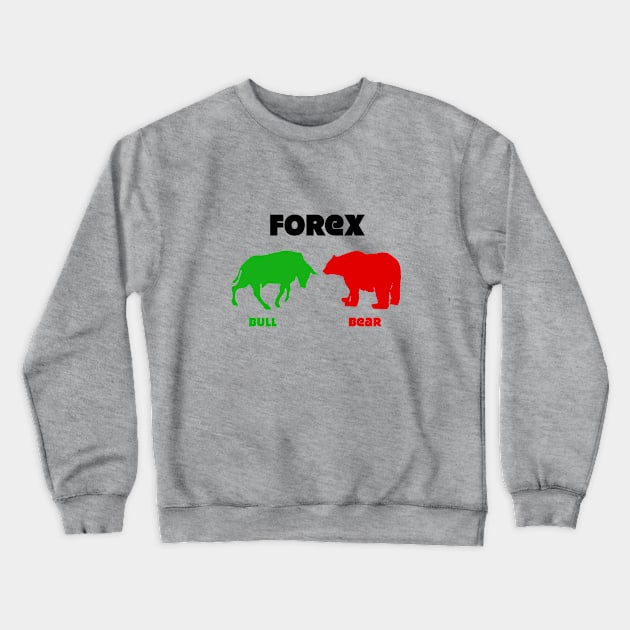 Forex Bull Crewneck Sweatshirt by cypryanus